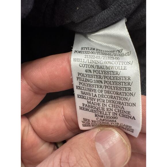 Peloton Women’s Blue Gray Quilted Together We Go Far Jacket Button Size Small - Picture 5 of 7